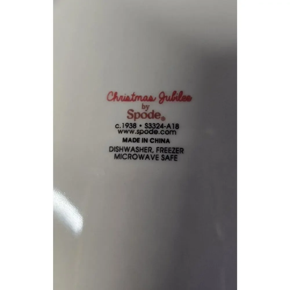 Spode Christmas Jubilee Salad Plates Set Of 4 Reindeer Tree Ceramic Holiday